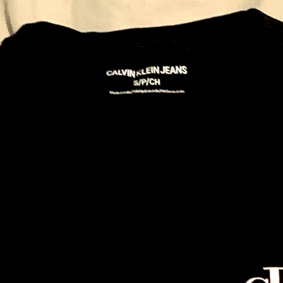 Men’s Calvin Klein Jeans Black/White Monogram T shirt Size: Small - Picture 3 of 4